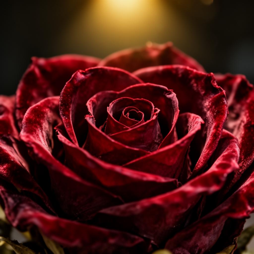 Detalhe macro das pétalas da rosa eterna preservada